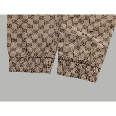 Штаны Gucci X Adidas With Brand Print And Blue Logo "Brown" фото № 5