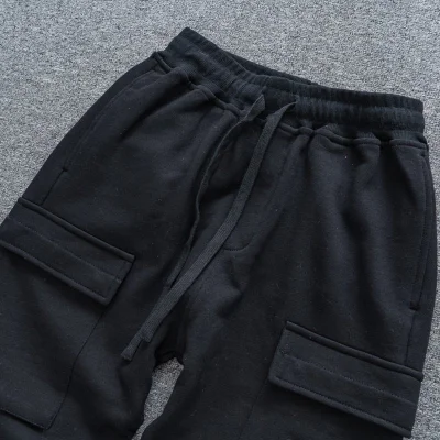 Штаны Stone Island Large Pockets With Logo Brand Style "Black" фото № 7