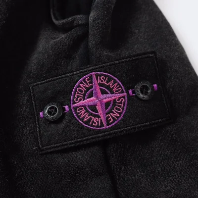 Штаны Stone Island With White Ties - Straight "Black" фото № 2 Штаны Stone Island With White Ties - Straight "Black" фото № 2