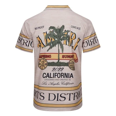 Рубашка Amiri Palm Trees And Big Logo "Beige" фото № 2 Рубашка Amiri Palm Trees And Big Logo "Beige" фото № 2