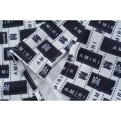 Рубашка Amiri Logo And Inscription In Rectangle "Black" фото № 4