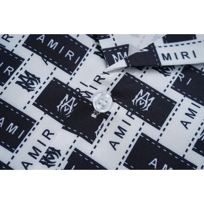 Рубашка Amiri Logo And Inscription In Rectangle "Black" фото № 3