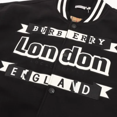 Бомбер Burberry Frontside Logo London England "Black" фото № 5