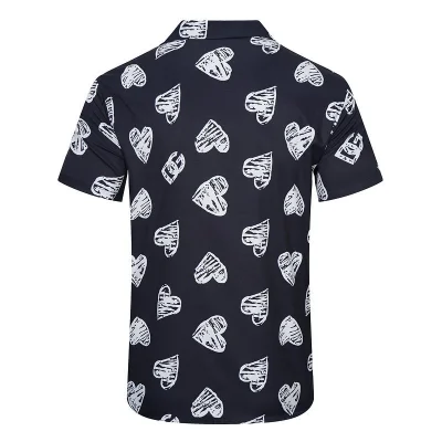 Рубашка Dolce Gabbana Repeating Hearts Print "Black" фото № 2 Рубашка Dolce Gabbana Repeating Hearts Print "Black" фото № 2