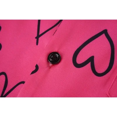 Рубашка Dolce Gabbana Hearts And Logo "Pink" фото № 3