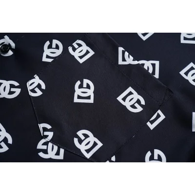 Рубашка Dolce Gabbana Repeating Small Logo Along "Black" фото № 3