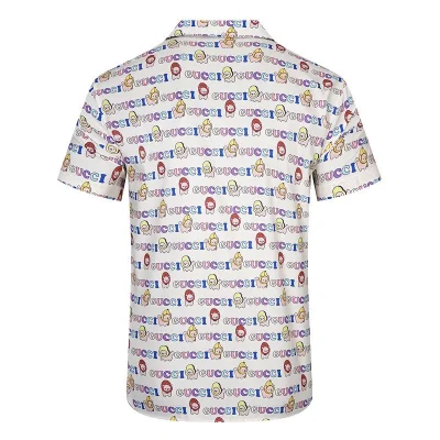 Рубашка Gucci Repeating Colorful Logo "White" фото № 2