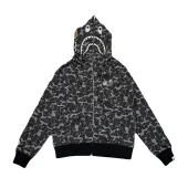 Худи A Bathing Ape With Brand Logo ZIP "Black/Gray"