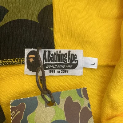 Худи A Bathing Ape The Halves Of The Hood Are Multicolored ZIP "Yellow" фото № 7 Худи A Bathing Ape The Halves Of The Hood Are Multicolored ZIP "Yellow" фото № 7