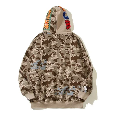 Худи A Bathing Ape Shark Mouth ZIP "Brown" фото № 4