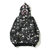 Худи A Bathing Ape Glowing In The Dark ZIP "Black/Gray"