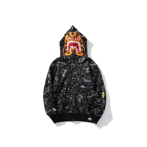 Худи A Bathing Ape Tiger Paint Stains "Black"