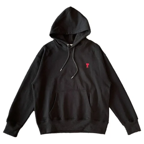 Худи Amiri Cotton With Small Red Letter Logo "Black"