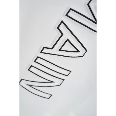 Худи Balmain Embossed Frontal Logo "White" фото № 5