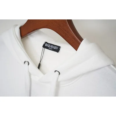 Худи Balmain Embossed Frontal Logo "White" фото № 6