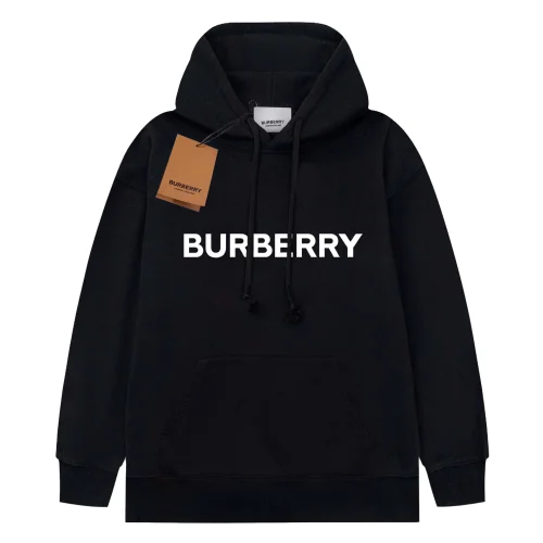 Худи Burberry Frontside Central Contrast Logo "Black"