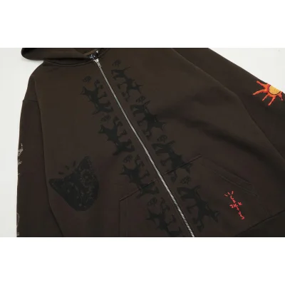 Худи Cactus Jack Merch Dogs and Sun "Brown" фото № 4