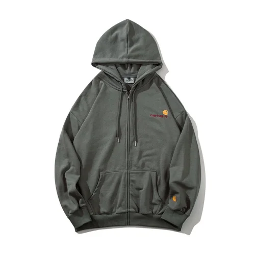 Худи Carhartt With Yellow Emblem - ZIP "Gray/Green"