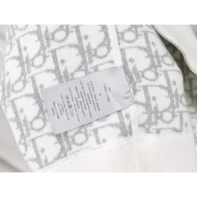 Свитшот с молнией Christian Dior Brand Inside "White" фото № 4