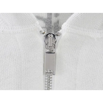 Свитшот с молнией Christian Dior Brand Inside "White" фото № 3