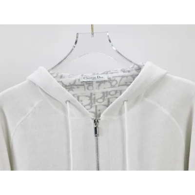Свитшот с молнией Christian Dior Brand Inside "White" фото № 2