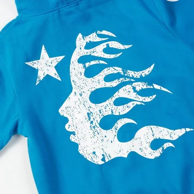 Худи Hellstar With Print "Blue" фото № 2