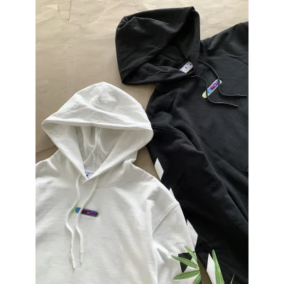 Худи Off White Leaves "White" фото № 4