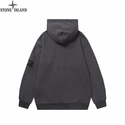 Худи Stone Island With Black Compass Logo Patch "Gray/Black" фото № 2