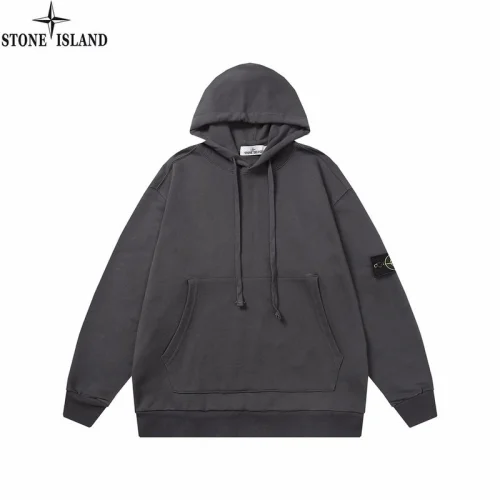 Худи Stone Island With Black Compass Logo Patch "Gray/Black"