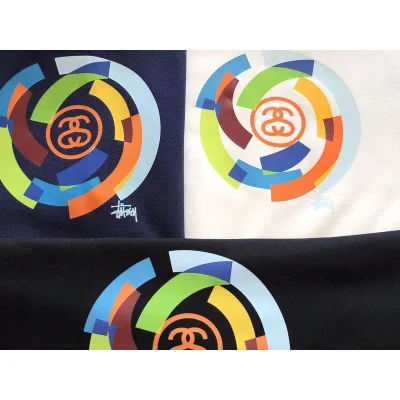 Худи Stussy Circle From Multicolor Details And Big Front Pocket "White" фото № 3