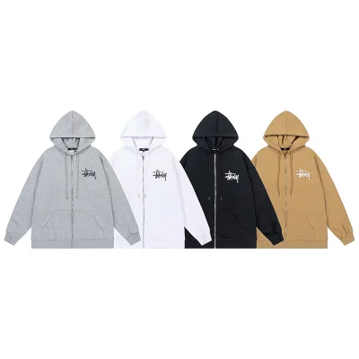 Худи Stussy With Logo Brand ZIP "Gray" фото № 2