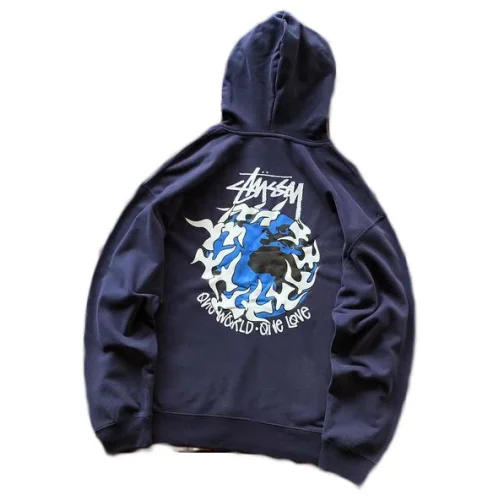 Худи Stussy Flying Birds Print "Blue"