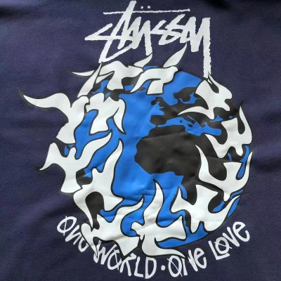 Худи Stussy Flying Birds Print "Blue" фото № 2