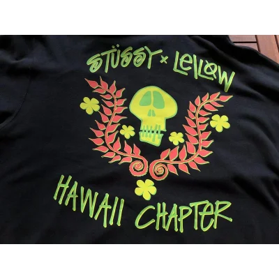 Худи Stussy Colorful Skull With Flowers "Black" фото № 3