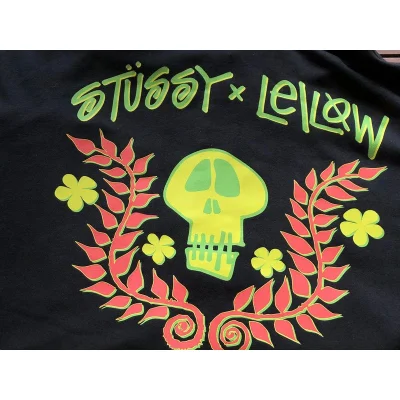 Худи Stussy Colorful Skull With Flowers "Black" фото № 4