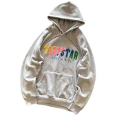 Худи Trapstar Wide Front Pocket And Three Color Embroidered Logo "Gray"