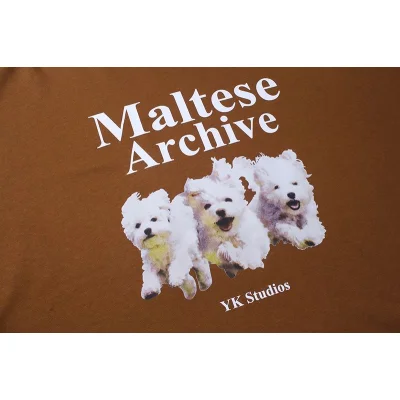 Худи Wai Kei Three Dogs Maltese Archive "Brown" фото № 2