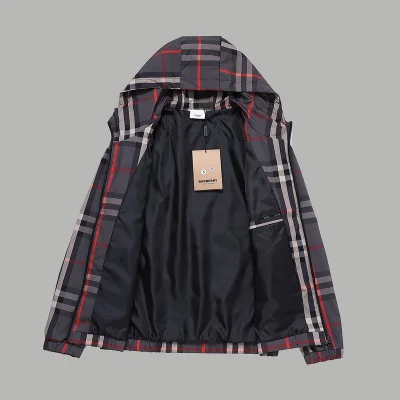 Ветровка Burberry Tartan Style With Logo "Gray/Red" фото № 9