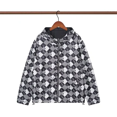 Ветровка Fendi Double-Sided With Checkerboard Print "Black/Gray" фото № 8