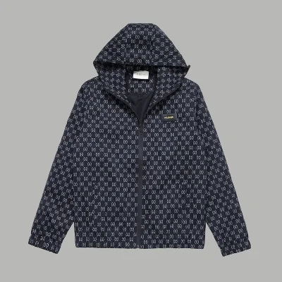 Ветровка Gucci With Print Of Many Letters G "Blue/Gray" фото № 4