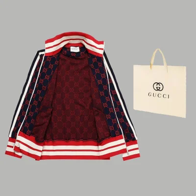 Олимпийка Gucci Striped With Brand Print "Blue/Red" фото № 3 Олимпийка Gucci Striped With Brand Print "Blue/Red" фото № 3