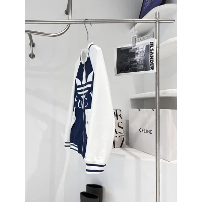 Олимпийка Gucci X Adidas Big Logo "White/Blue" фото № 6