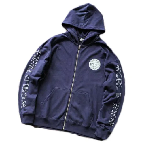 Ветровка Stussy Globus With Logo Print "Blue"