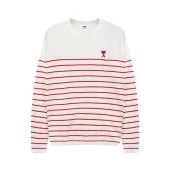 Лонгслив Amiri Striped "White/Red"