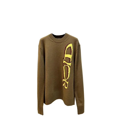 Лонгслив Christian Dior Logo From Top To Bottom "Brown"