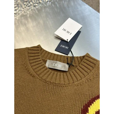 Лонгслив Christian Dior Logo From Top To Bottom "Brown" фото № 3