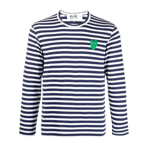 Лонгслив Comme des Garçons Play Green Hearts "Navy Blue"