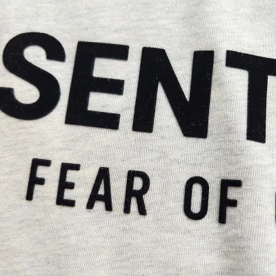 Лонгслив Fear Of God With Logo Essentials "White/Gray" фото № 4