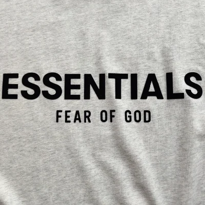 Лонгслив Fear Of God With Logo Essentials "White/Gray" фото № 5