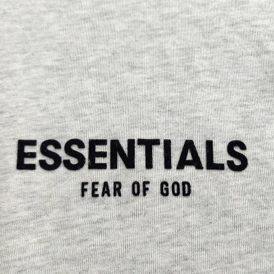 Лонгслив Fear Of God With Logo Essentials "White/Gray" фото № 9